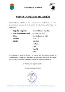 Nuevos canales de televisión