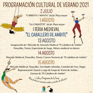 Programación Cultural de Verano 2021